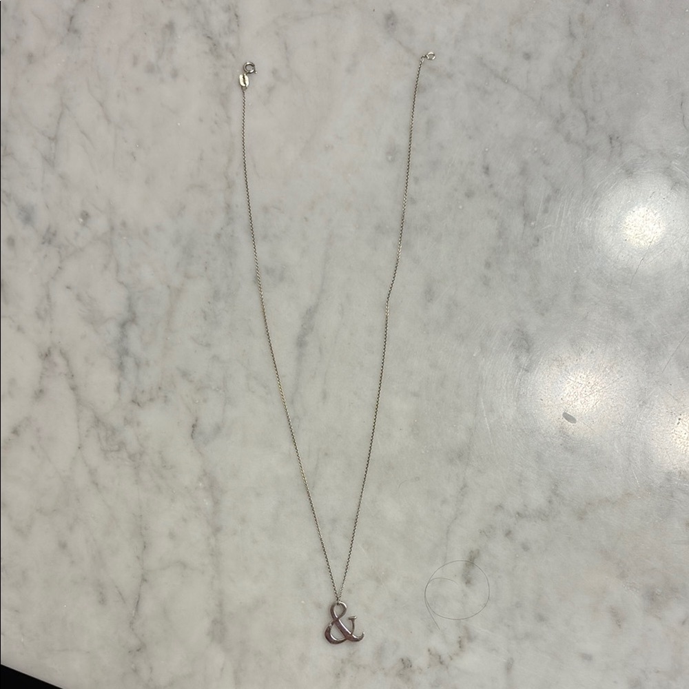 Silver Ampersand Pendant Necklace